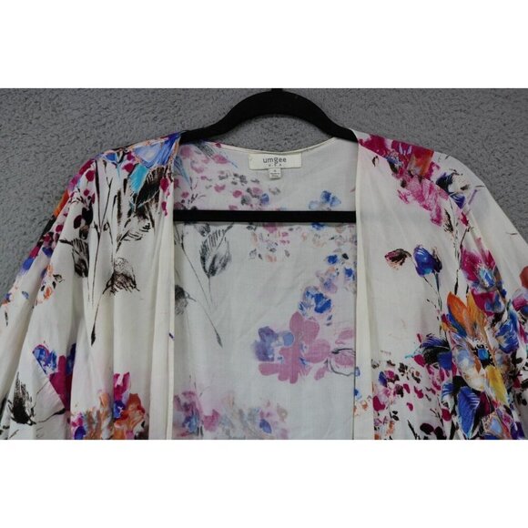 Umgee Floral Overlay Open Front-Size Small-Fringed-BOHO-Oversized - Picture 5 of 9